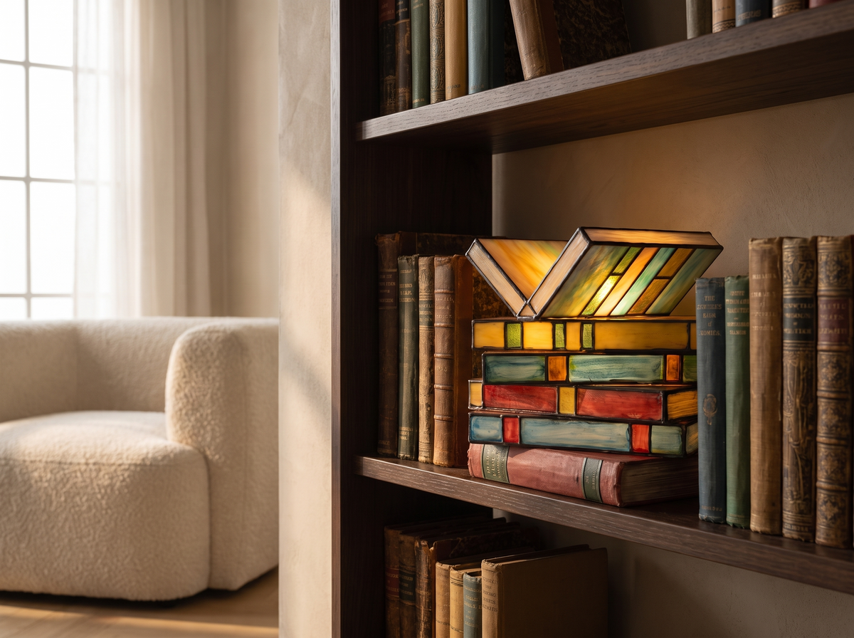 Stained Resin Book Lamp: Charge It And Put It Anywhere