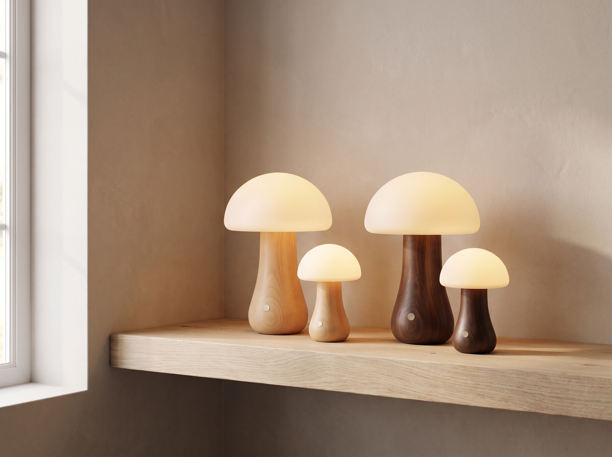 Portobello Mushroom Lamp: No Cable On The Nightstand
