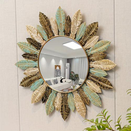 Bohemian Sunburst Metal Wall Mirror