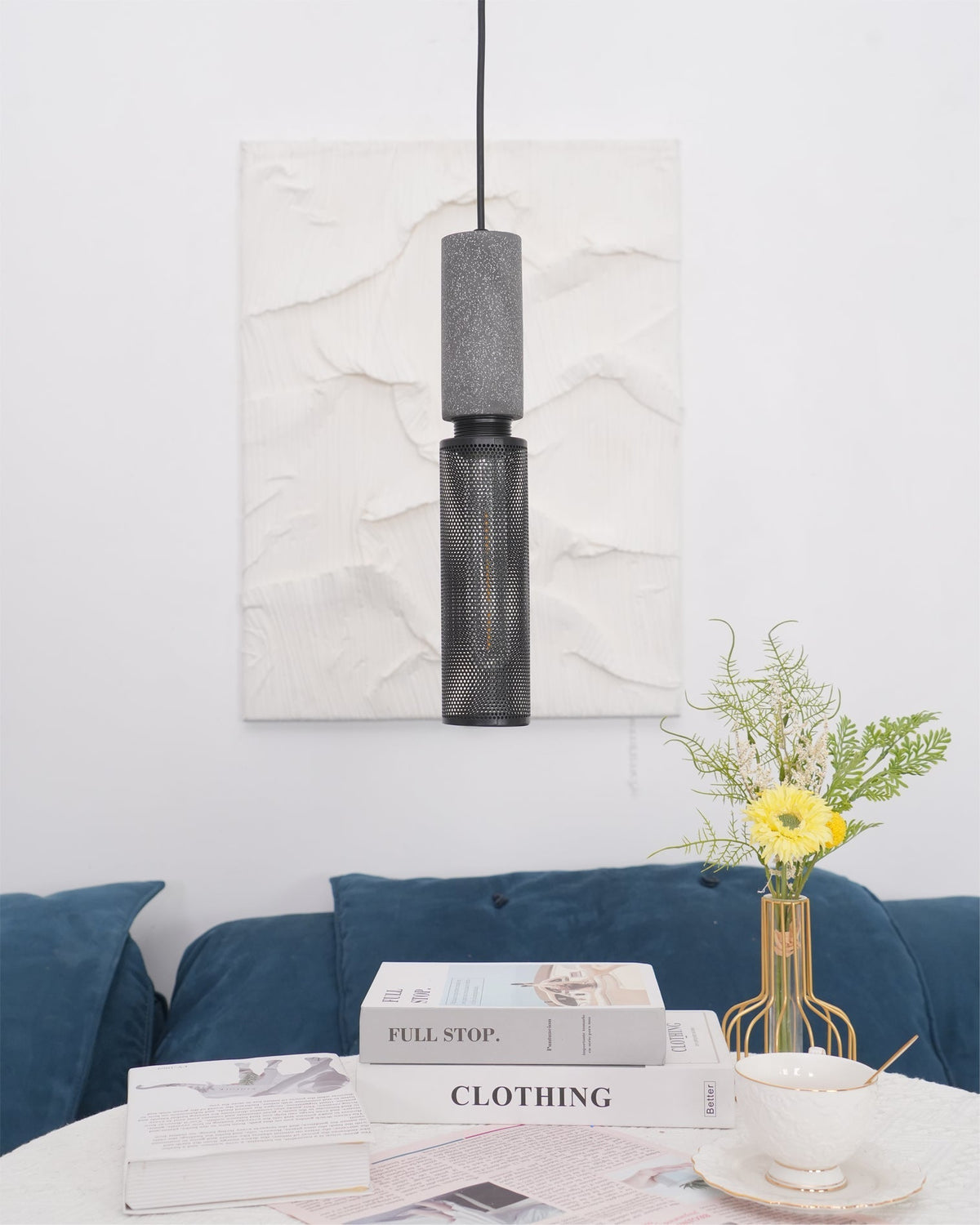 Urban Concrete Pendant Light | Industrial LED Hanging Lamp