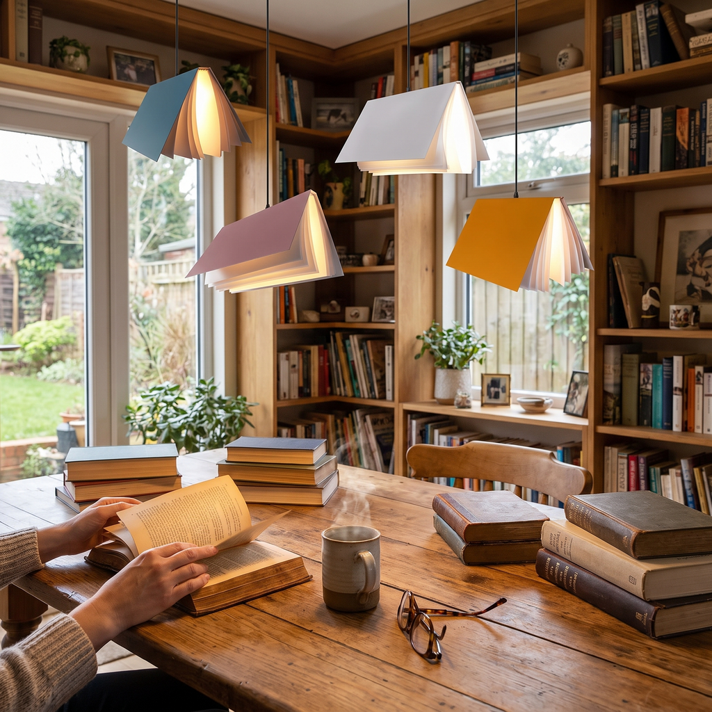 Flying Book Pendant Light | Modern Book-Inspired Ceiling Lamp