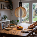 Handcrafted Wooden Pendant Light | Natural Scandinavian Design
