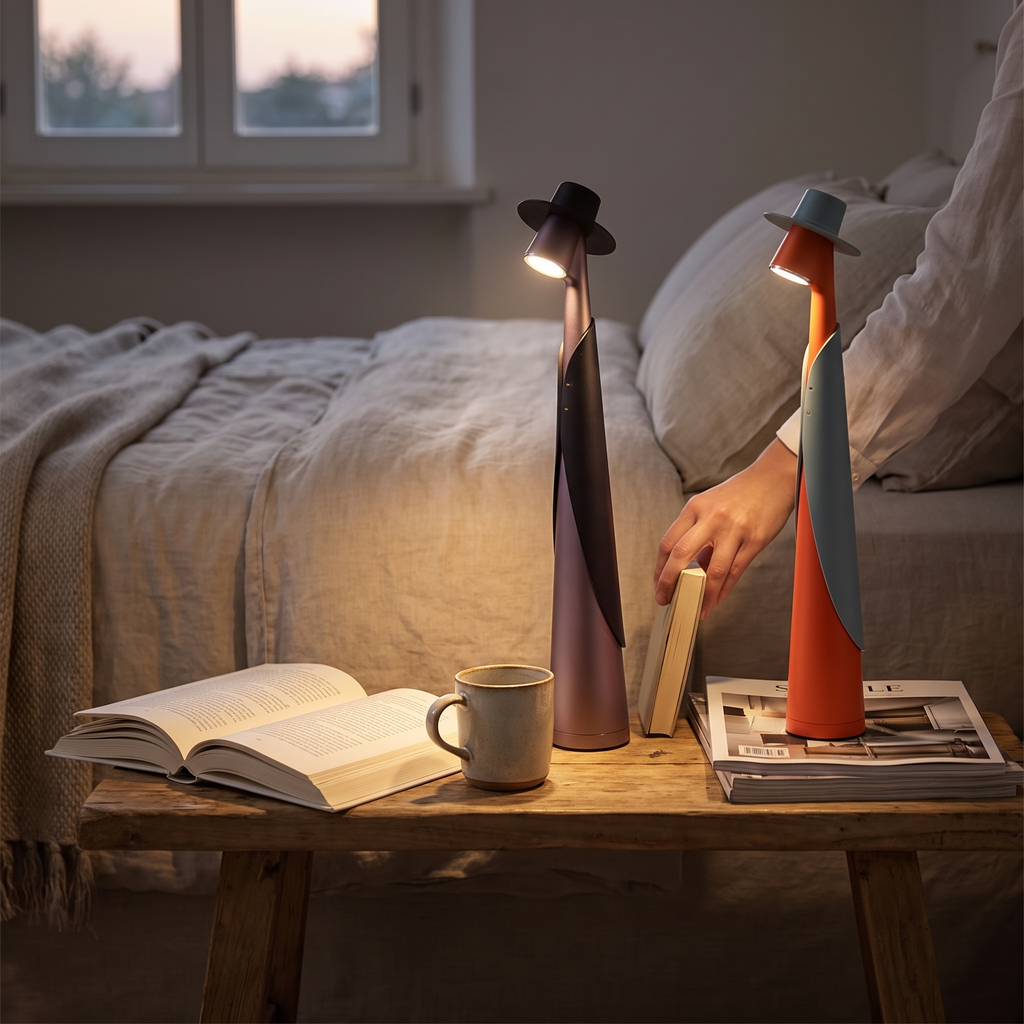 Modern Rechargeable LED Hat Lamp | Creative Touch Desk Light