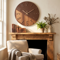 Noble modern wall clock in minimalist gold design