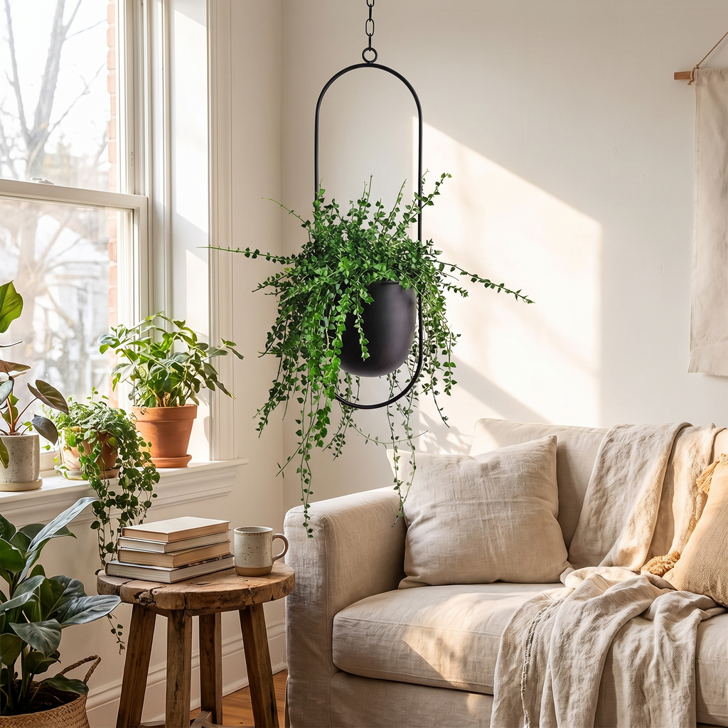 FloraFrame Hanging Planter | Modern Minimalist Iron Design