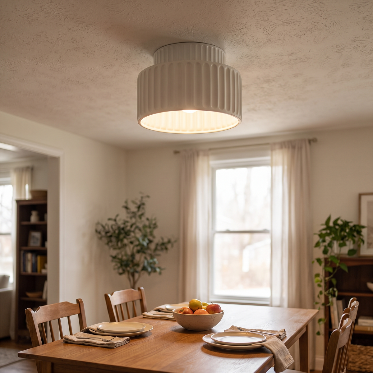 Nordic ripple ceiling light