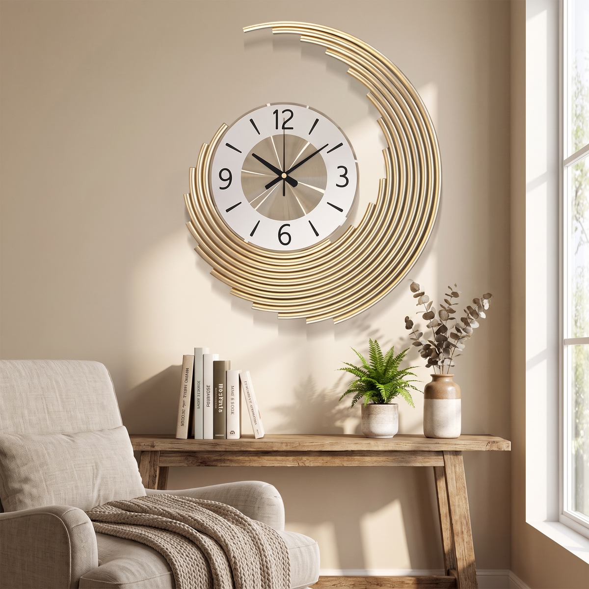 Modern 3D Metal Wall Clock | Silent Quartz Movement Decorative Clock