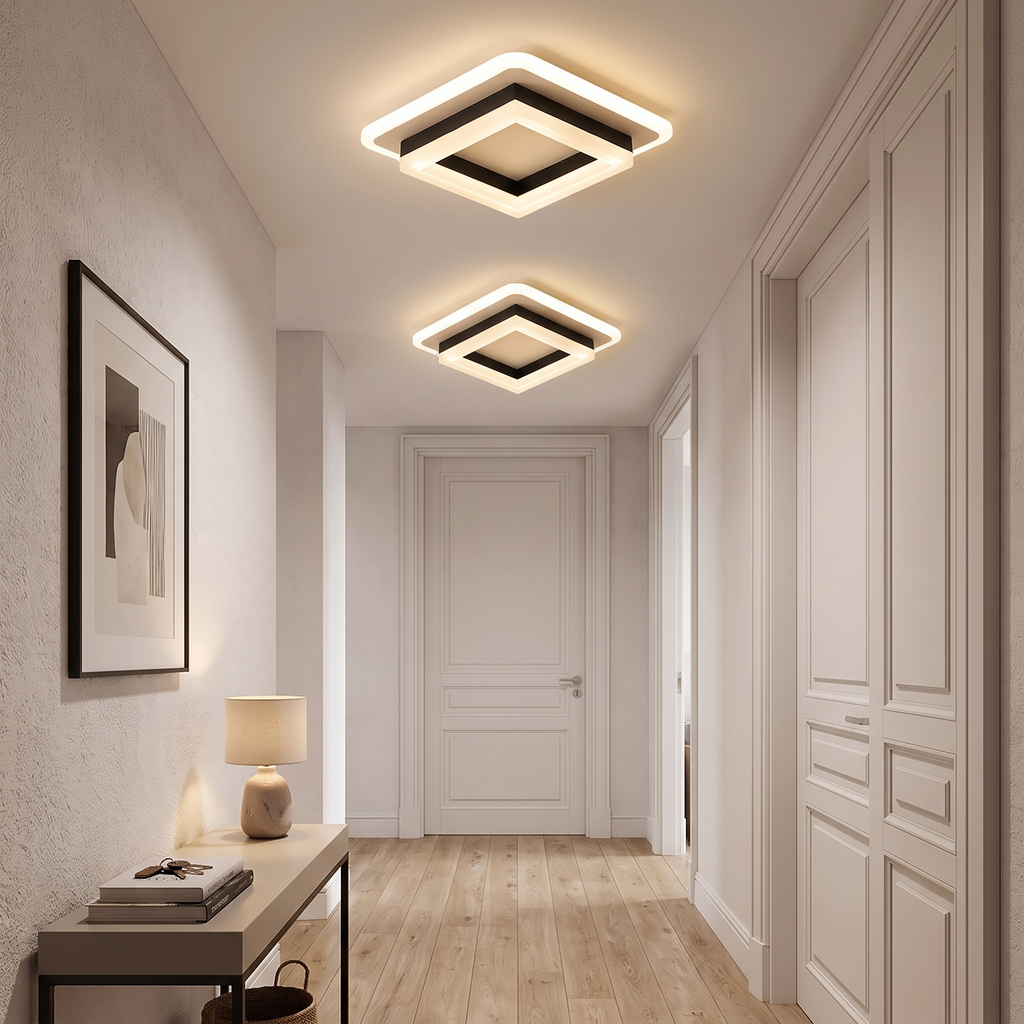 Square LED Ceiling Light | Modern Flush Mount Fixture