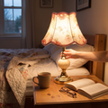 Quixy Vintage Scandinavian Table Lamp | Elegant Floral Design