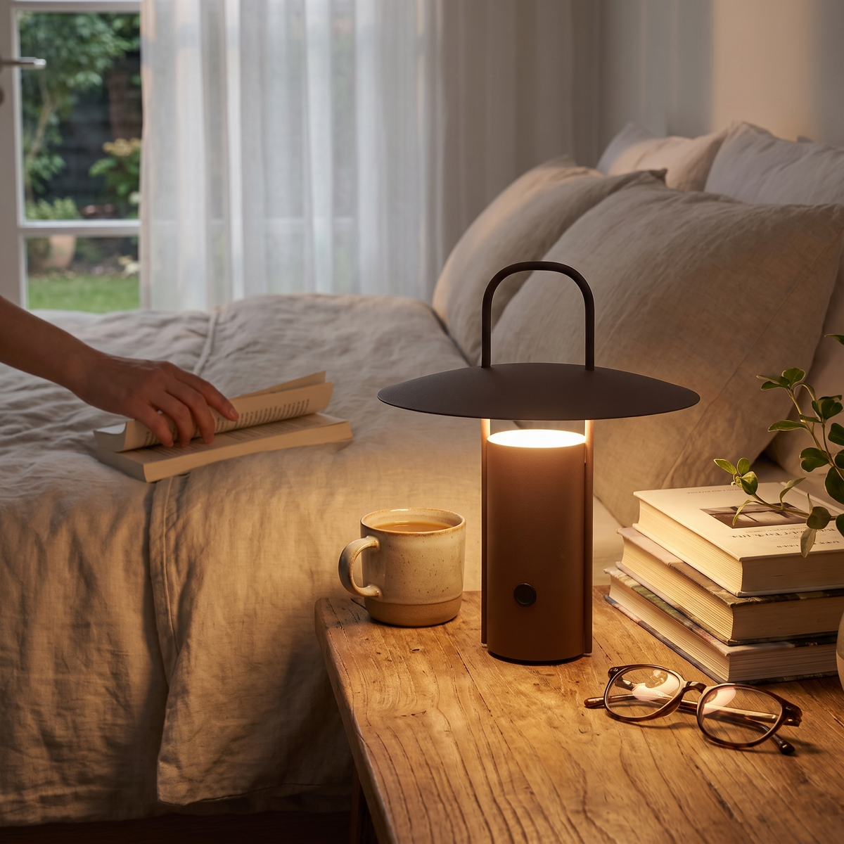 Wireless LED Touch Lamp | USB Rechargeable Metal Table Light