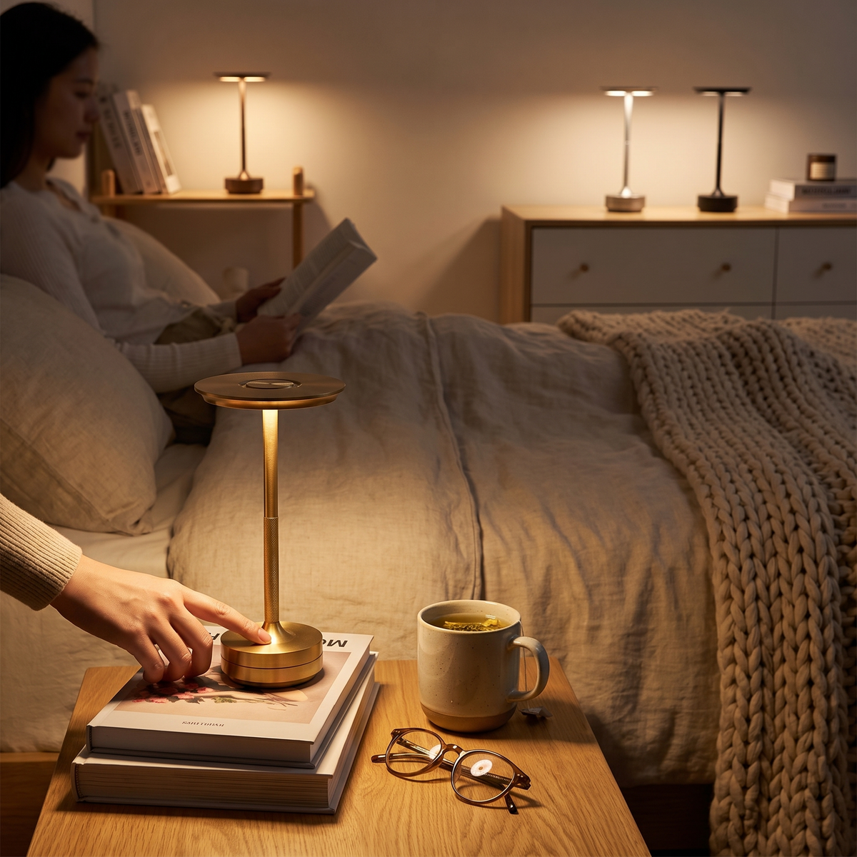Rechargeable Touch Desk Lamp | Dimmable LED Table Light