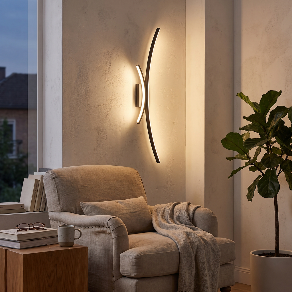 Modern LED wall light, linear wall sconce