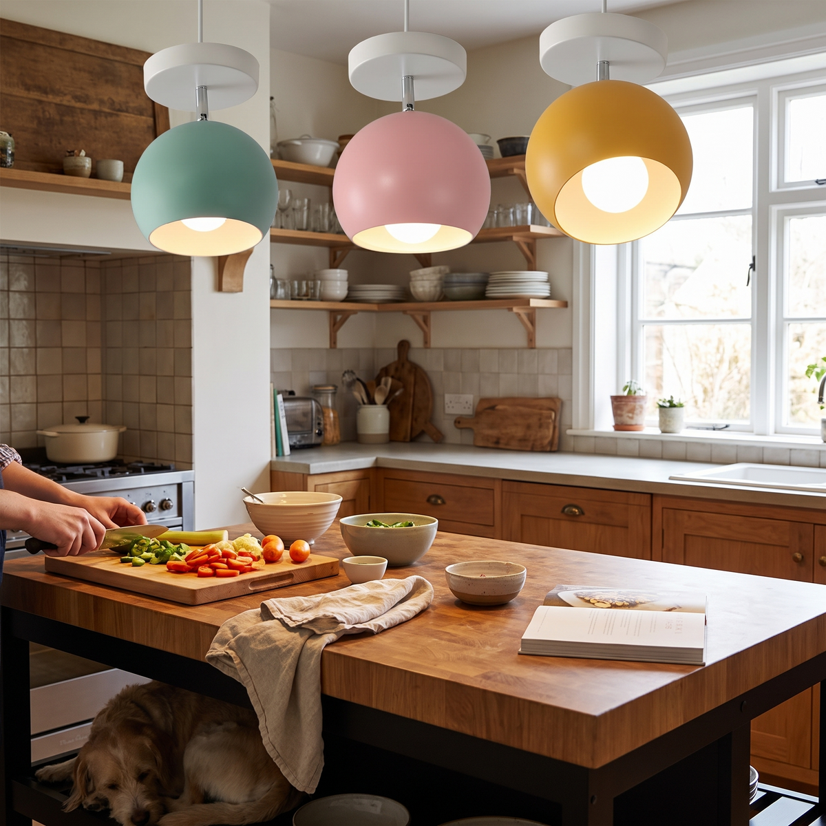 Nordic Macaron Ceiling Light | Modern Round Aluminium Lamp