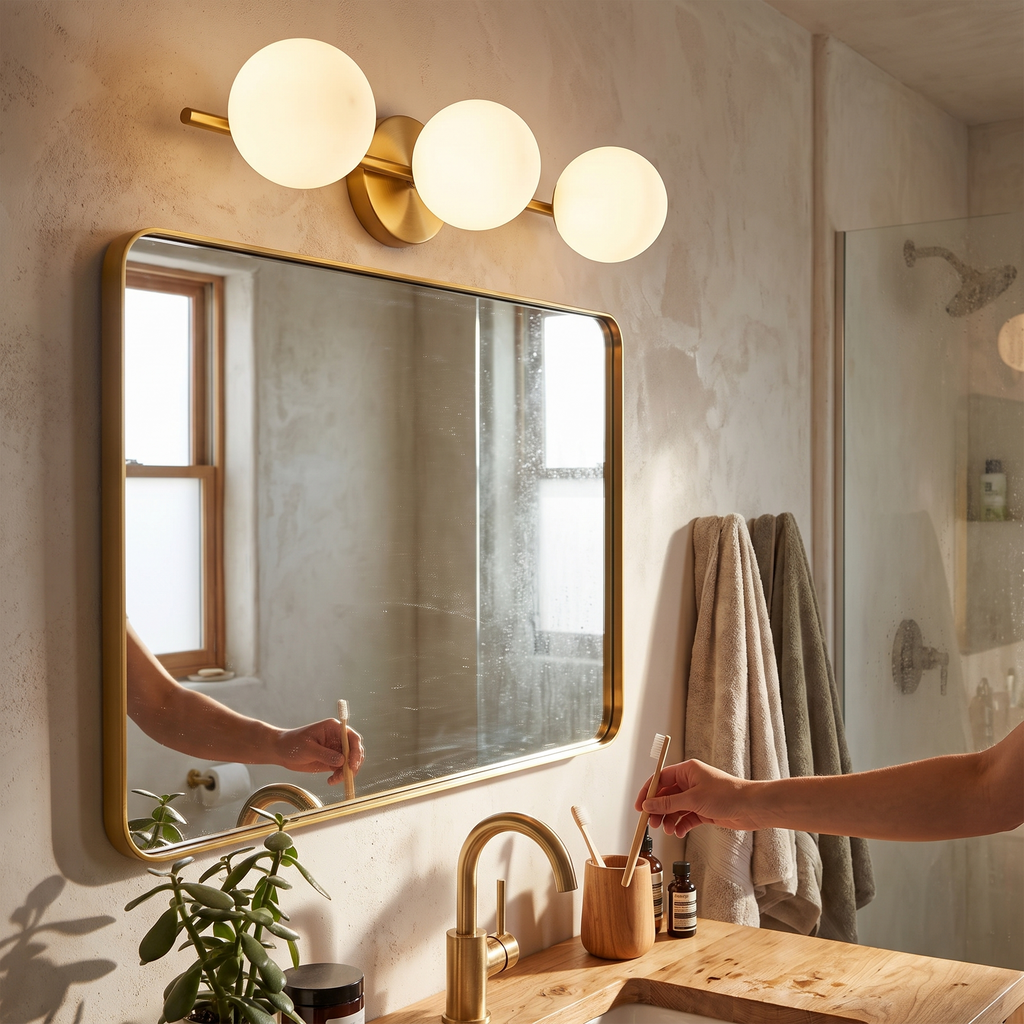 Modern Nordic Glass Ball Wall Light | Triple Globe Design