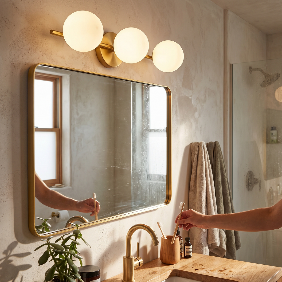 Modern Nordic Glass Ball Wall Light | Triple Globe Design