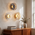 Nordic glass LED wall sconce, modern round decorative wall light