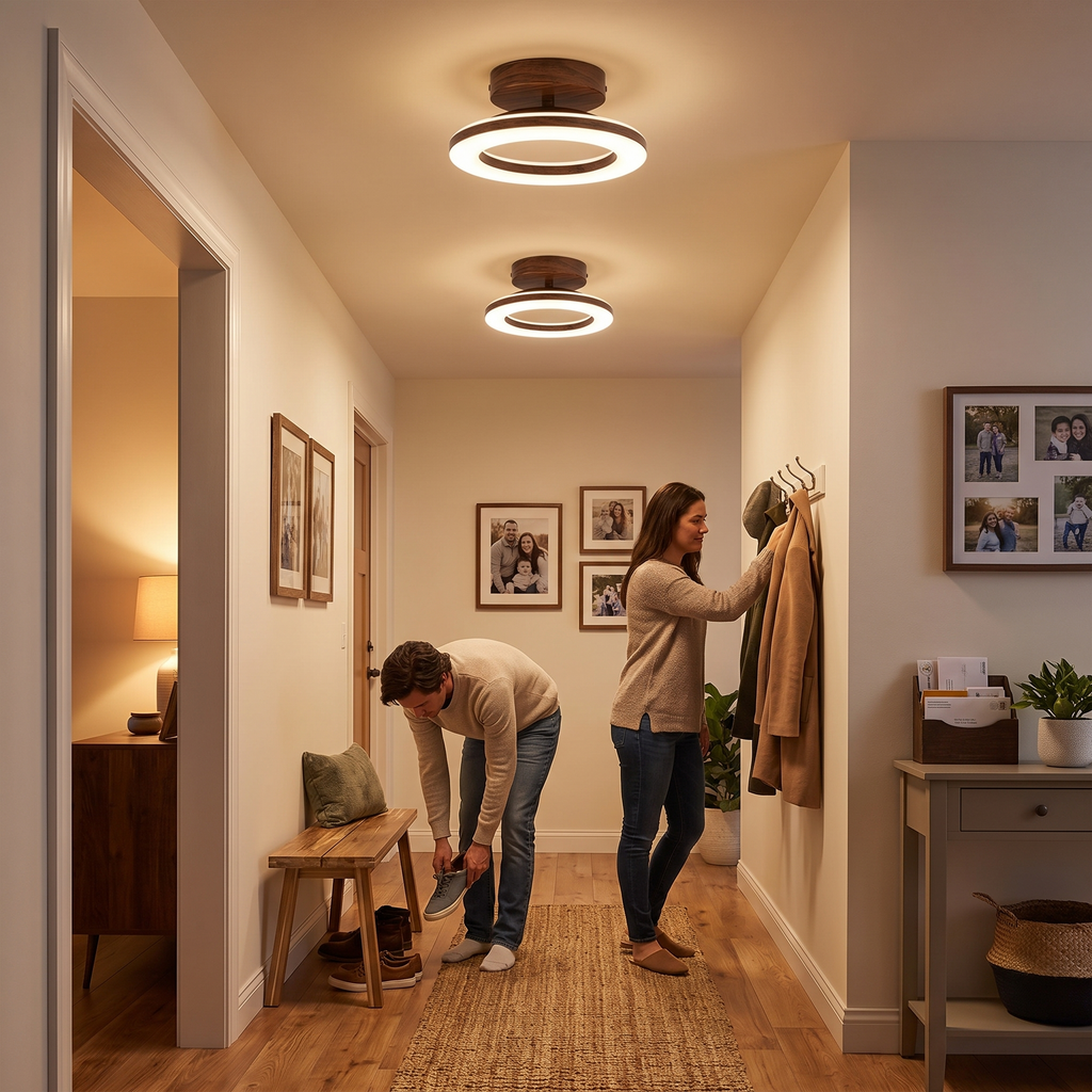 Acrylic Round LED Ceiling Light | Modern Hallway & Entrance Fixture