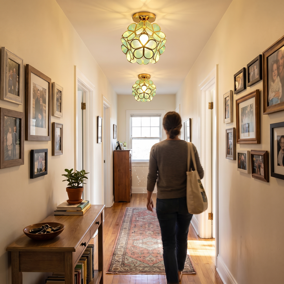 Nordic Petal Aisle Ceiling Lamp | Elegant Corridor & Bedroom Light