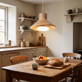 NordicWood ceiling lamp in natural timber cone design