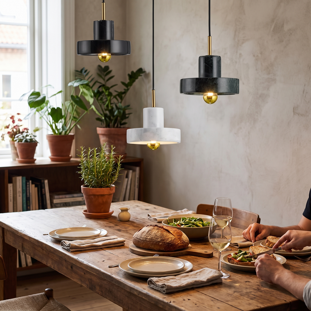 Marble Pendant Lamp | Natural Stone Postmodern Design