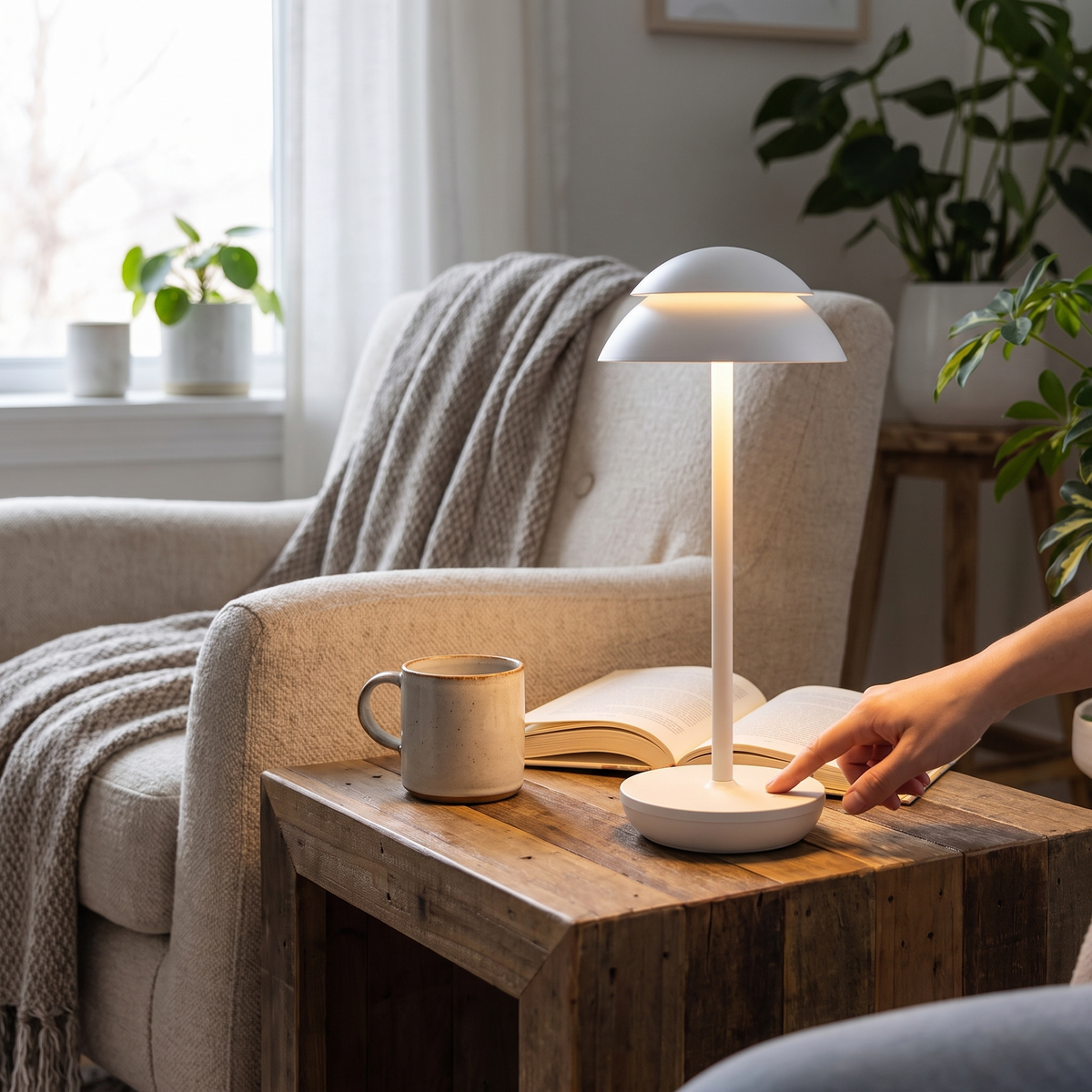 PowerLuxe Rechargeable Table Lamp | Modern Wireless Lighting
