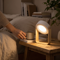 Creative wooden handle portable lantern, folding rechargeable table lamp
