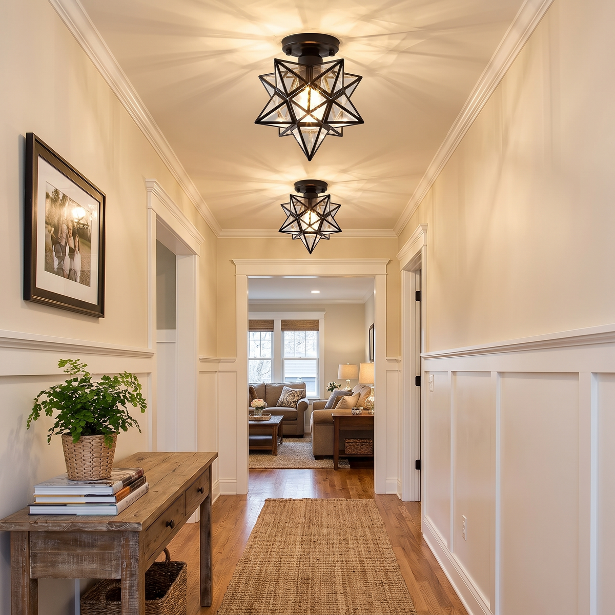 Xelio LED Ceiling Lamp | Elegant Geometric Star Light