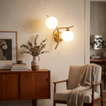 Lunara wall light in Nordic dual globe LED design