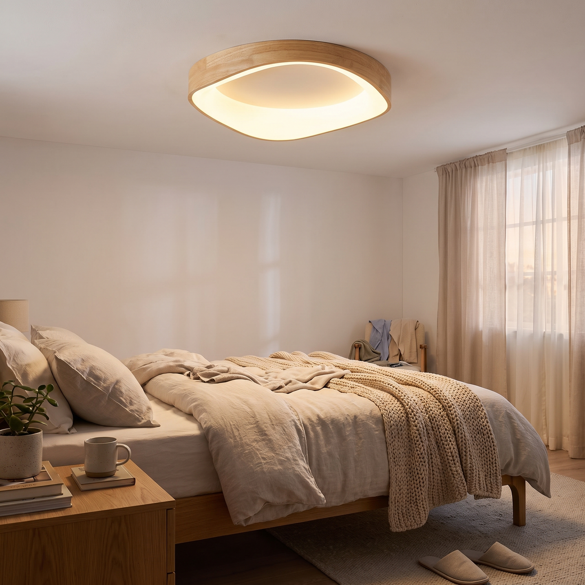 Nordic Artistic Wood Grain Ceiling Light
