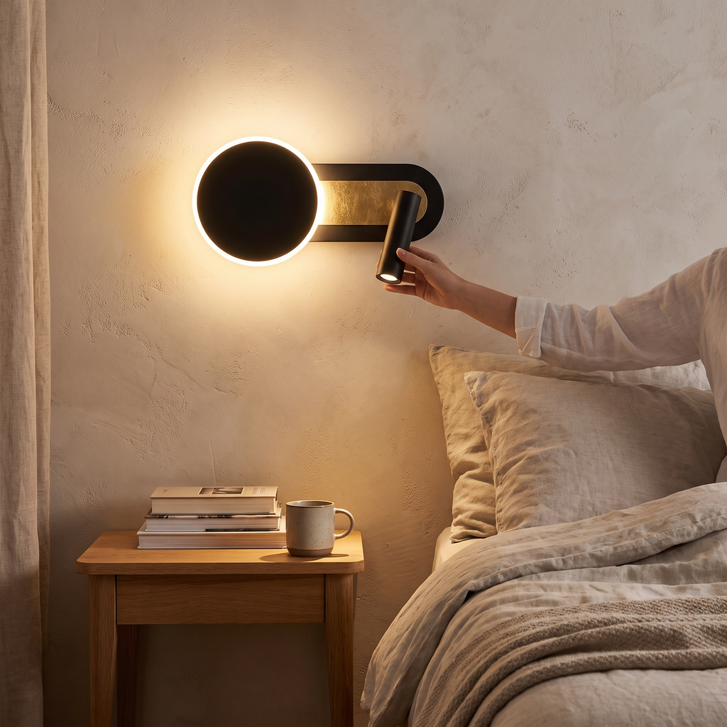 HaloBeam Wall Light | Modern Nordic Dual LED Design