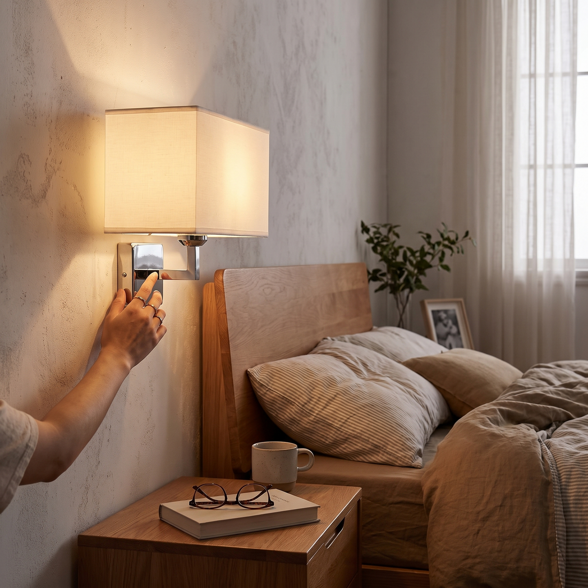 Wall Lamp with Reading Light | E27 Bedside Wall Sconce