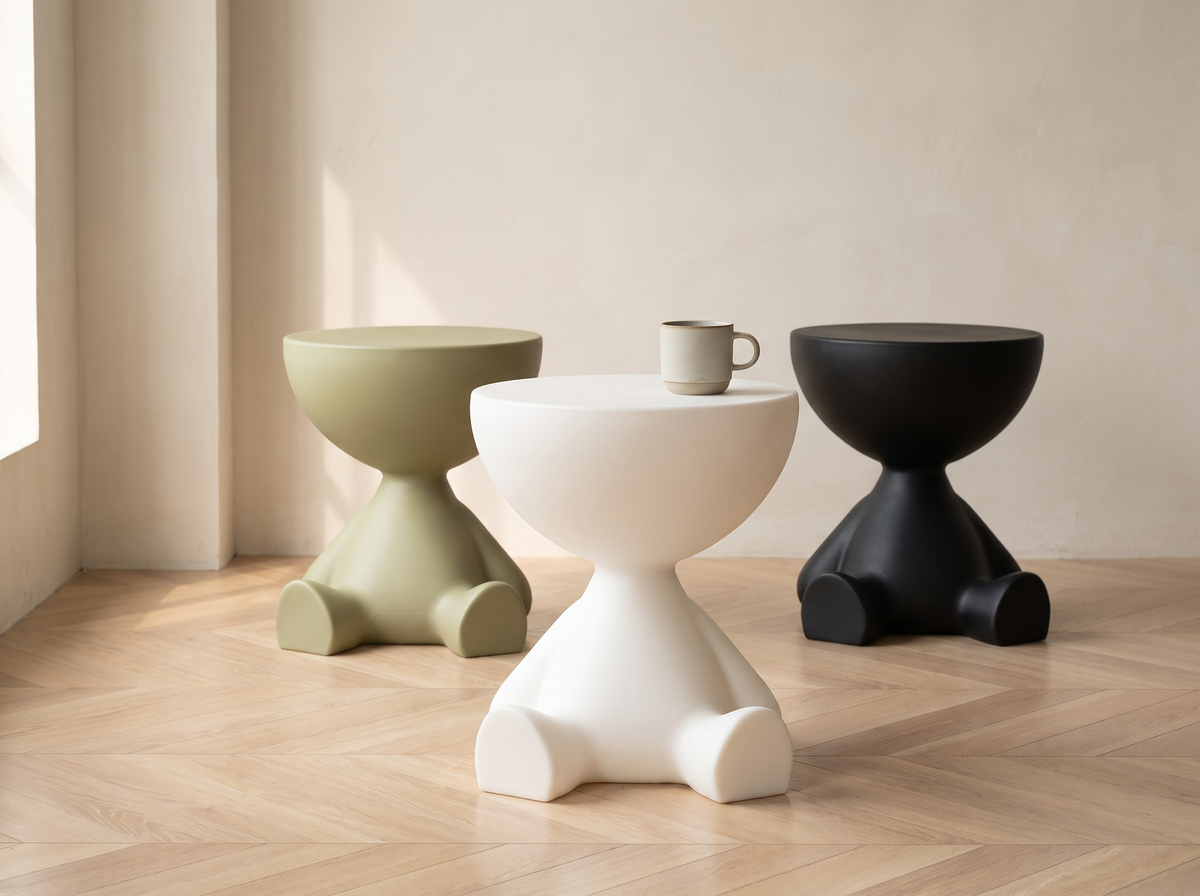Three Mila Side Tables in different colours
