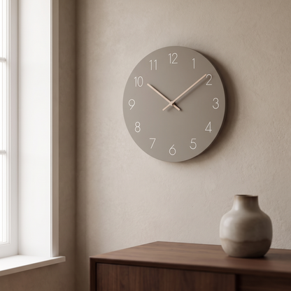 Nork Minimalist Wall Clock in Grey