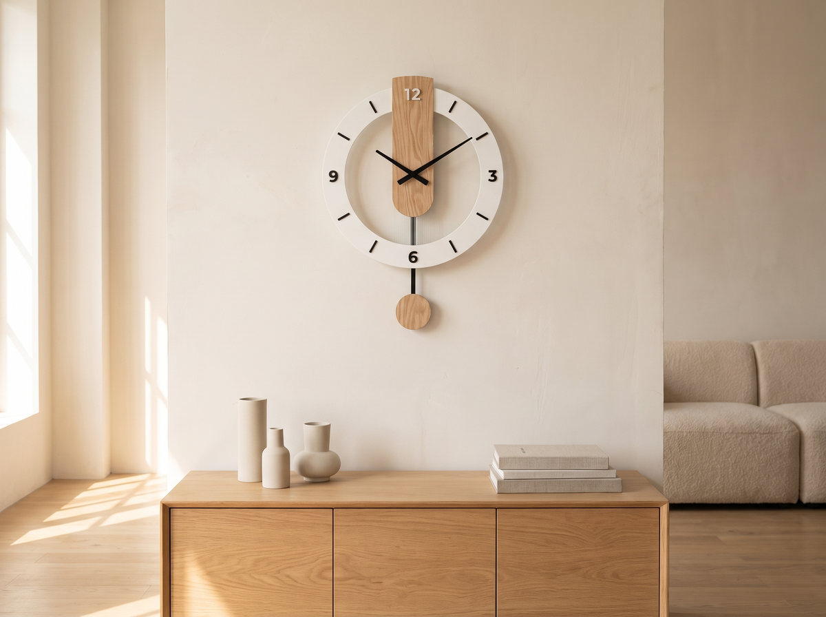 Minimalist Pendulum Wall Clock
