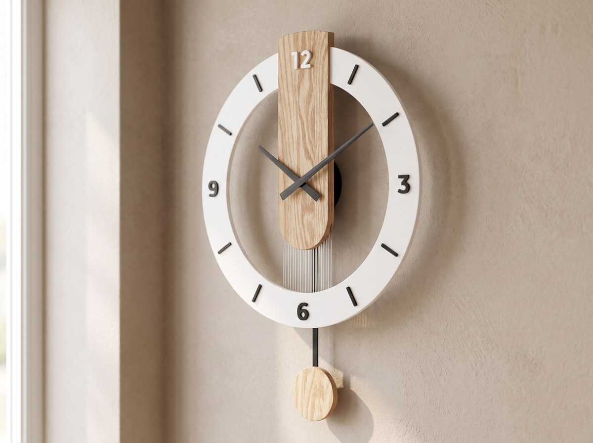 Minimalist Pendulum Wall Clock