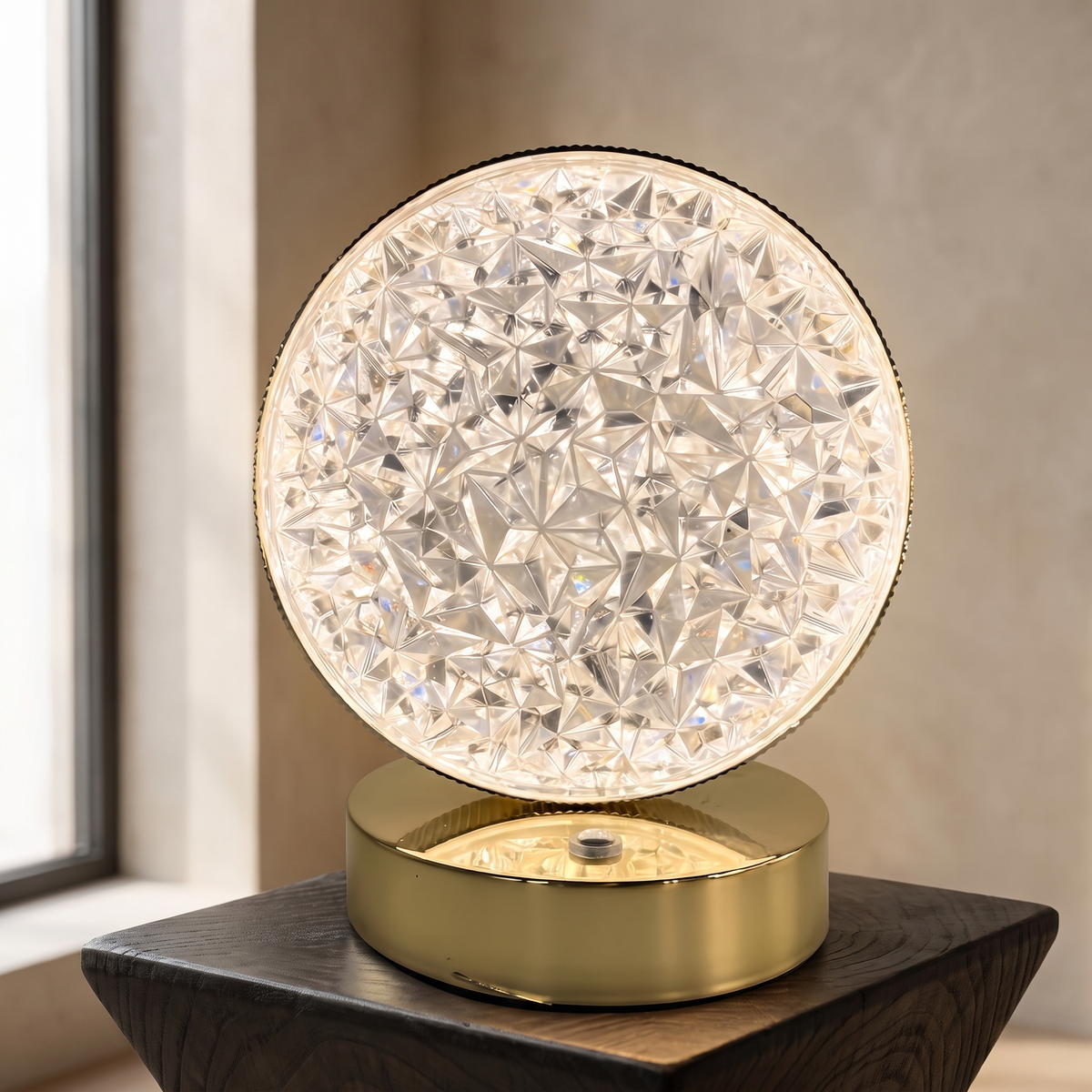 Stellora 3D Crystal LED Night Light in Round