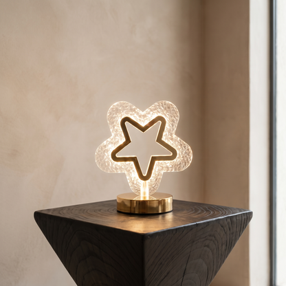 Stellora 3D Crystal LED Night Light in Star