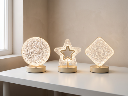 Stellora 3D Crystal LED Night Light: Small Enough For Any Bedside