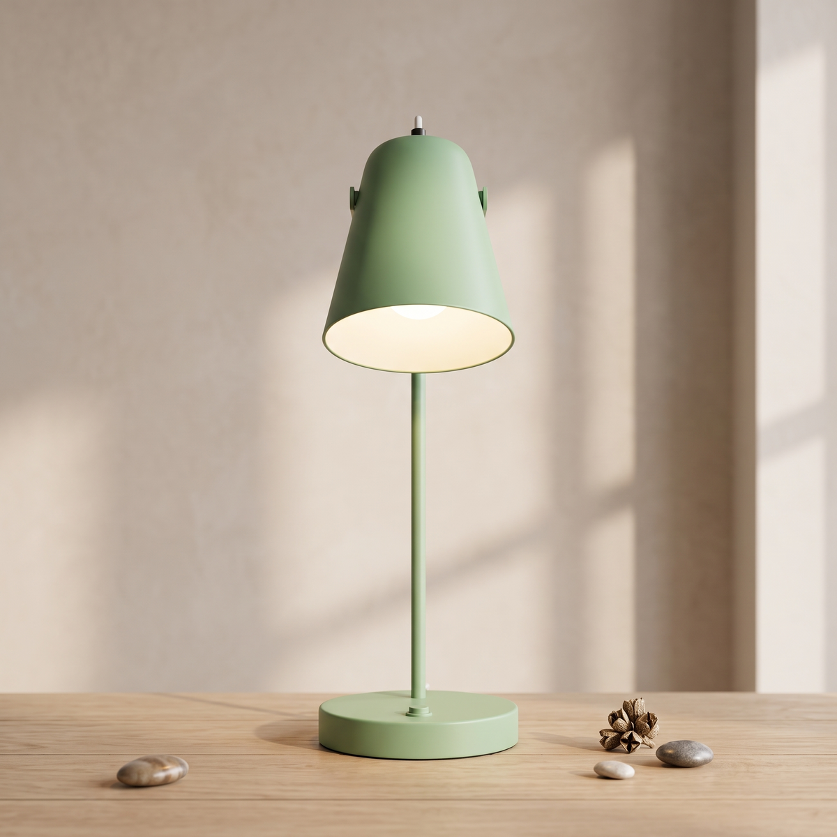 Nordic Metal LED Desk Lamp in Green