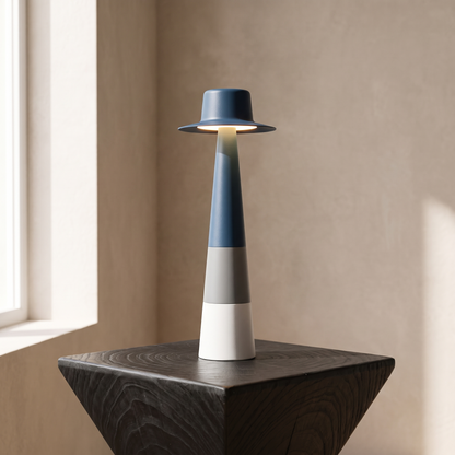 Modern Rechargeable LED Hat Lamp in Blue Grey White