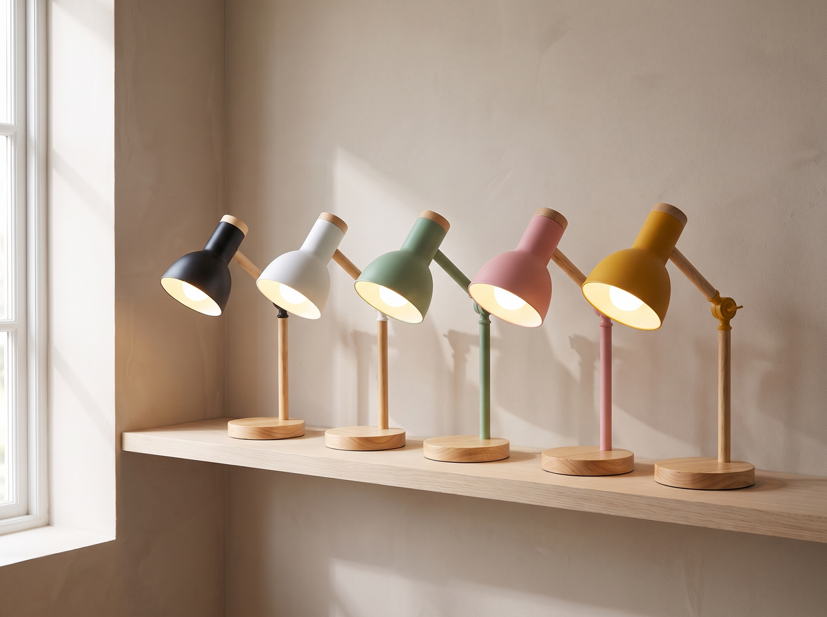 Nordic Wooden Desk Lamp: Five Colours To Choose