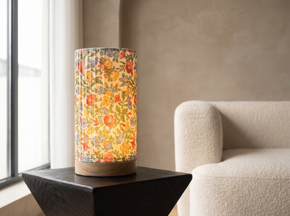 Modern Wooden Table Lamp: A Little Fabric Drum