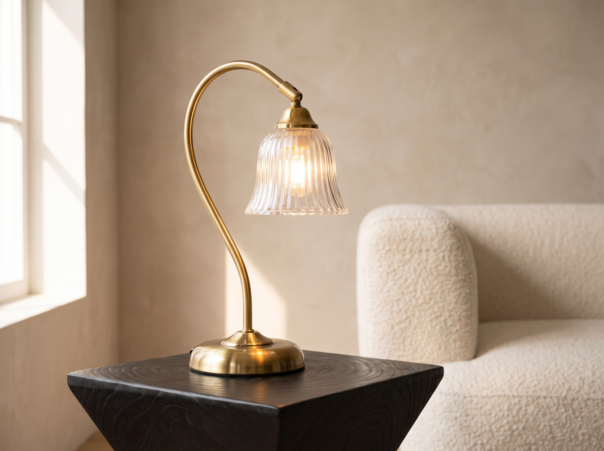 Vintage Goose Neck Table Lamp: A Curve Of Gold