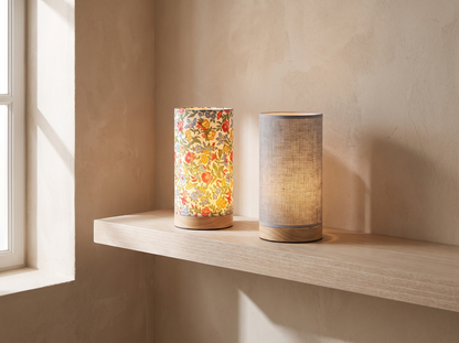 Modern Wooden Table Lamp: USB, Not Mains