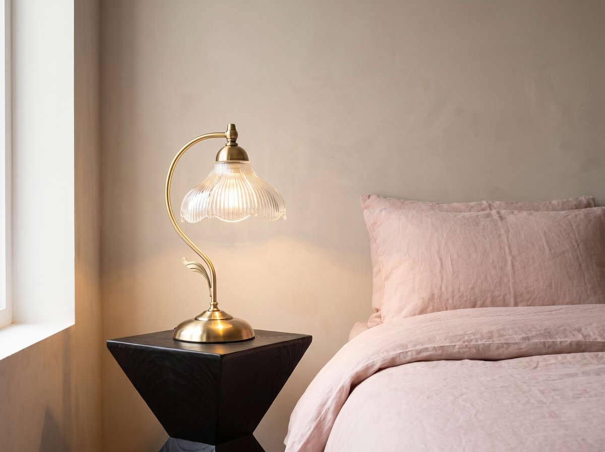 Vintage Goose Neck Table Lamp: USB, No Plug