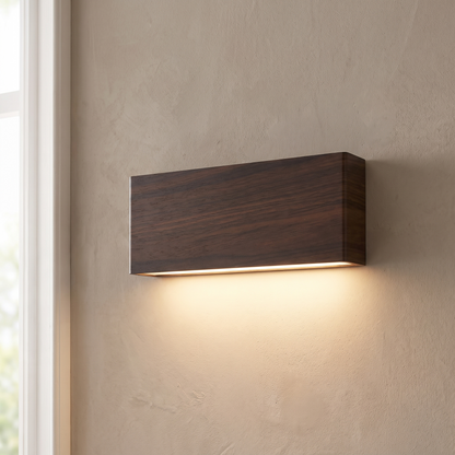 LumiBlock Rechargeable Wall Lamp in Walnut