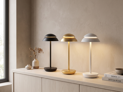 PowerLuxe Rechargeable Table Lamp: Dinner Outside