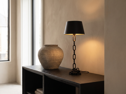 Modern Chain-Link Table Lamp: No Cable To Hide