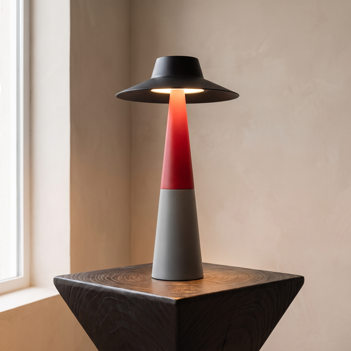 Modern Rechargeable LED Hat Lamp in Black Red Grey