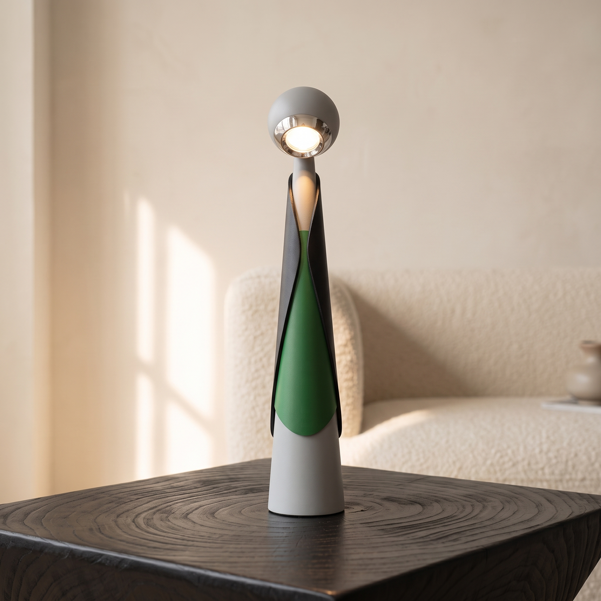 Modern Rechargeable LED Hat Lamp in Grey Green Black